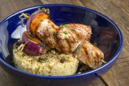 grilled harissa chicken and couscous