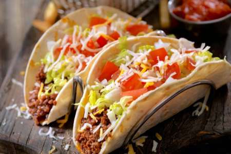 ground beef tacos with corn tortillas