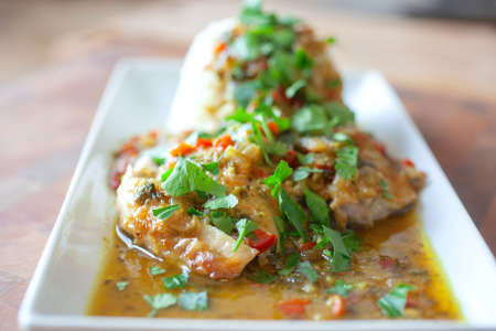 honey mustard chicken with herbs