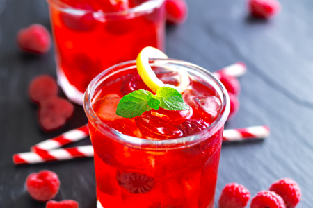 lemon raspberry cocktails