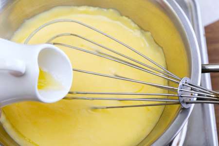 making Béarnaise or hollandaise sauce