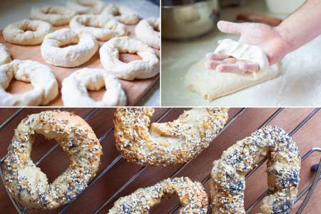 making handmade bagels from scratch