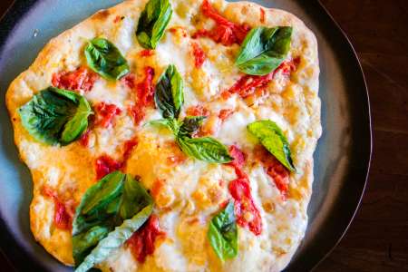 margherita pizza with basil