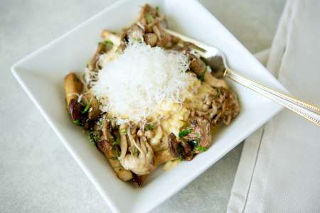 mushroom and chicken risotto