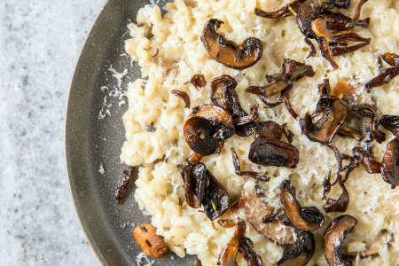 mushroom and parmesan risotto