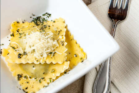 Handmade Ravioli and Tiramisu