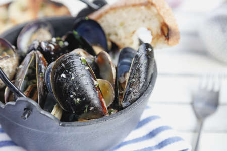 mussels and clams