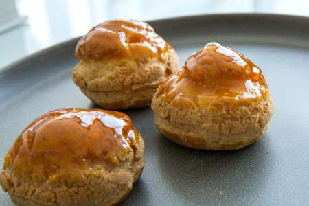pate a choux with caramel
