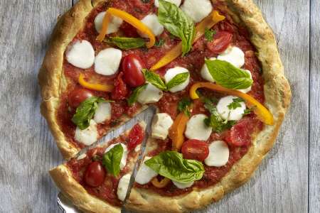 gluten free pizza with peppers