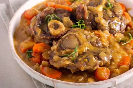 osso buco or ossobuco with vegetables