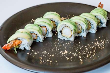 panko shrimp sushi rolls
