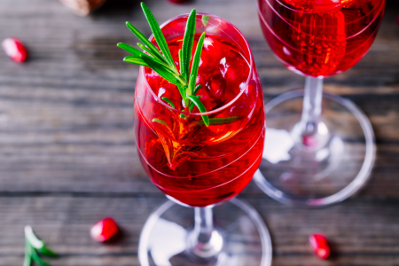 pomegranate cider cocktail