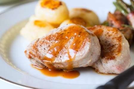 pork medallions with apple bourbon butter