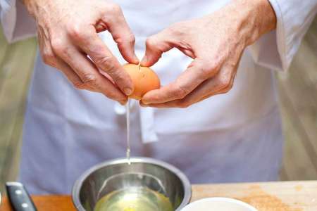 preparing egg cup