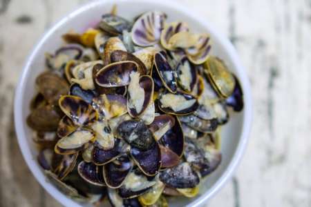 white wine clams