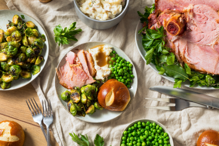 Bourbon honey glazed baked ham