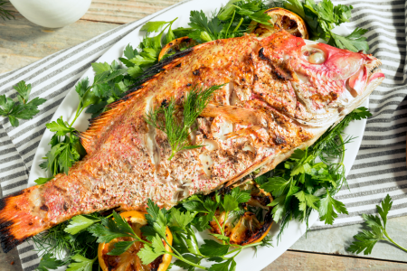 whole red snapper