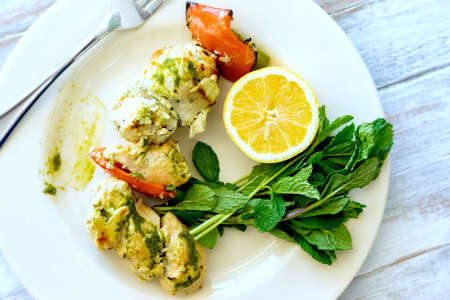 za'atar chicken kebabs