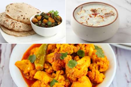 Modern Indian Table Featuring Aloo Gobi