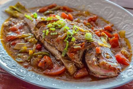 grilled red snapper with ratatouille