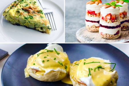 herbed frittata yogurt parfait eggs benedict