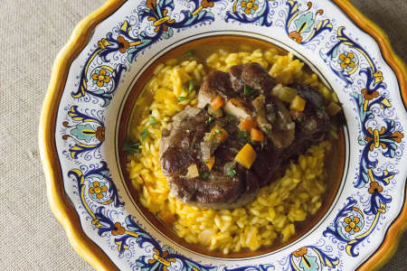 Osso Buco Milanese con Risotto allo Zafferano 