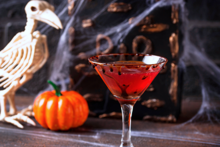 red rum halloween cocktail