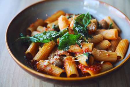 rigatoni pasta with sausage