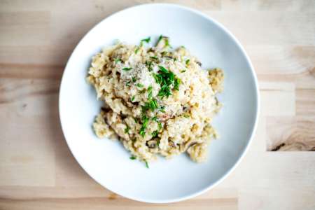 roasted chicken and asparagus risotto