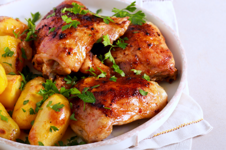 roasted chicken with fingerling potatoes