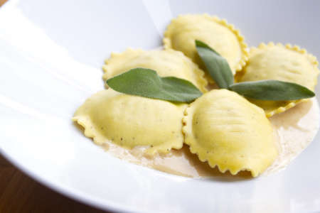 sage cream ravioli