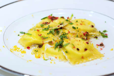 salmon ravioli