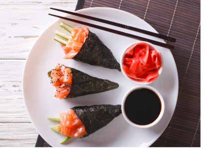 salmon temaki