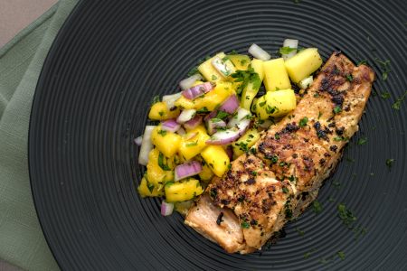 salmon with fruit salsa