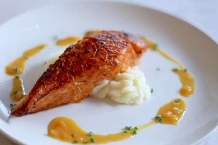 salmon with orange sauce