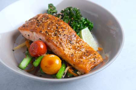 salmon with vegetables