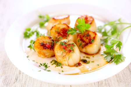 scallops with salsa verde