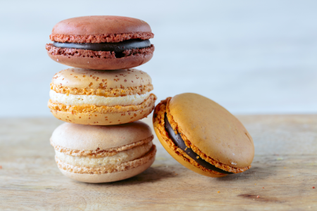 selection of french macarons