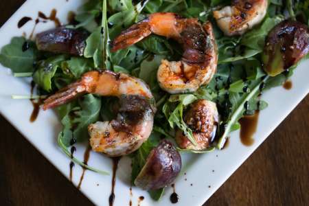 shrimp and arugula