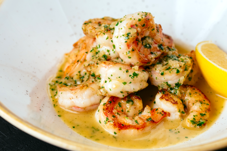 shrimp scampi with herbs