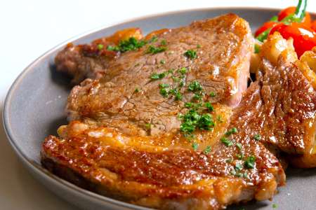 slow cooked ribeye steak