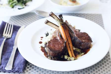 sous vide lamb chops with carrot