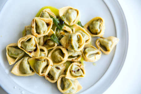 spring pea pesto Tortelli