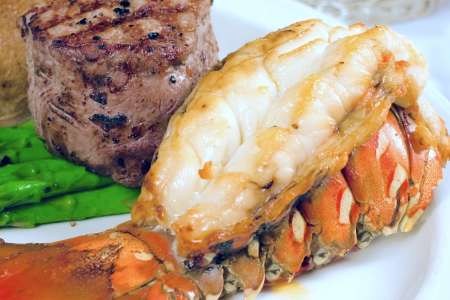 surf and turf steak and lobster tail