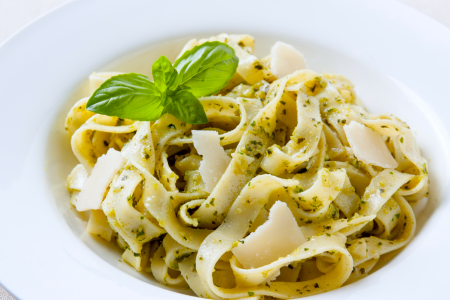 tagliatelle with pesto