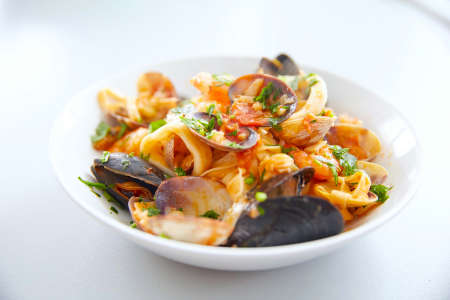 tagliatelle with seafood pasta sauce