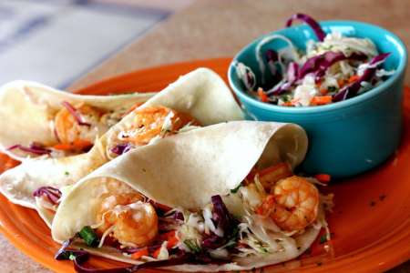 thai shrimp tacos