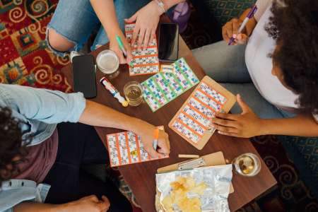 Playing bingo with wine