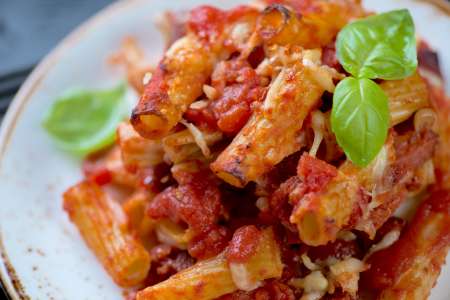 ziti with meatballs