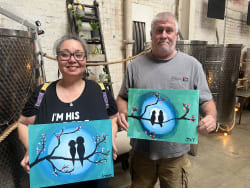 Lovebirds in the Moonlight - Sacramento Review Photo from Paint and Sip in Sacramento